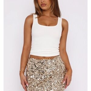 Gold Sequin Skirt